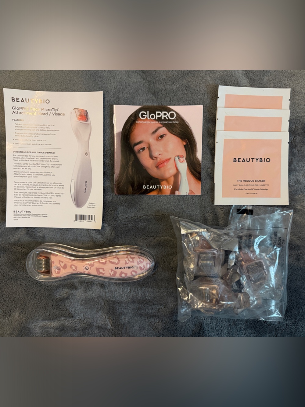 BeautyBio Pink Leopard Microneedling Dermaroller